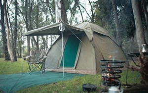 A bow tent for wild camping