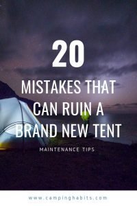 tent maintenance image for Pinterest
